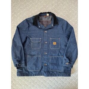 Vintage Big Ben Jacket Men 48 Blue Denim Blanket Lined Work Chore Streetwear USA